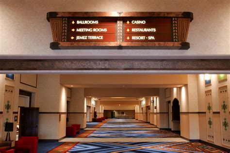 inside casino directional signages stand